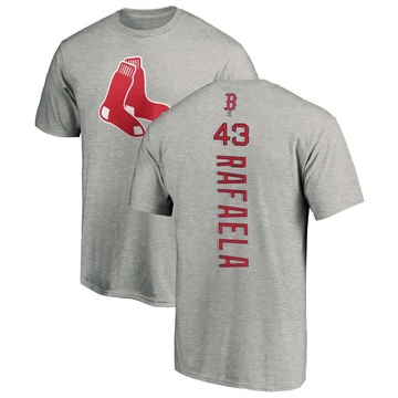 Men's Boston Red Sox Ceddanne Rafaela ＃43 Backer T-Shirt Ash