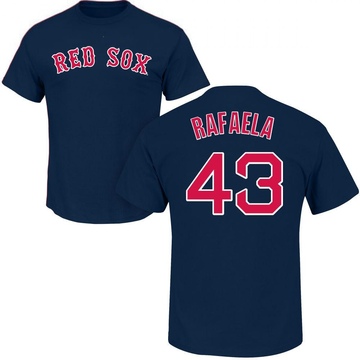 Men's Boston Red Sox Ceddanne Rafaela ＃43 Roster Name & Number T-Shirt - Navy