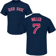 Men's Boston Red Sox Christopher Miller ＃7 Roster Name & Number T-Shirt - Navy