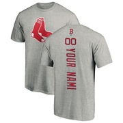 Men's Boston Red Sox Custom ＃00 Backer T-Shirt Ash