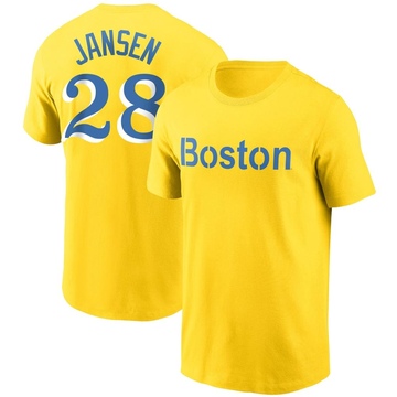 Men's Boston Red Sox Danny Jansen ＃28 City Connect Name & Number T-Shirt - Gold