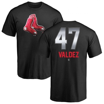 Men's Boston Red Sox Enmanuel Valdez ＃47 Midnight Mascot T-Shirt - Black