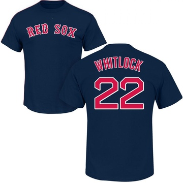 Men's Boston Red Sox Garrett Whitlock ＃22 Roster Name & Number T-Shirt - Navy