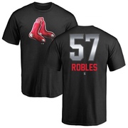 Men's Boston Red Sox Hansel Robles ＃57 Midnight Mascot T-Shirt - Black