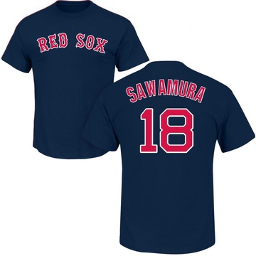 Men's Boston Red Sox Hirokazu Sawamura ＃18 Roster Name & Number T-Shirt - Navy