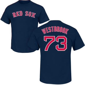 Men's Boston Red Sox Jamie Westbrook ＃73 Roster Name & Number T-Shirt - Navy