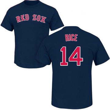 Men's Boston Red Sox Jim Rice ＃14 Roster Name & Number T-Shirt - Navy