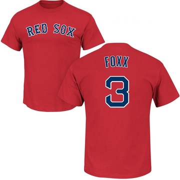 Men's Boston Red Sox Jimmie Foxx ＃3 Roster Name & Number T-Shirt - Scarlet