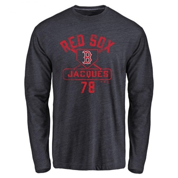 Men's Boston Red Sox Joe Jacques ＃78 Base Runner Long Sleeve T-Shirt - Navy