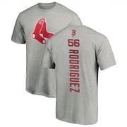 Men's Boston Red Sox Joely Rodriguez ＃56 Backer T-Shirt Ash