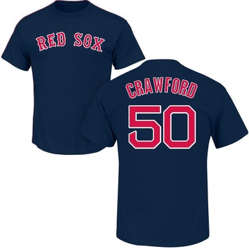 Men's Boston Red Sox Kutter Crawford ＃50 Roster Name & Number T-Shirt - Navy