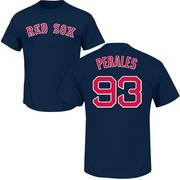 Men's Boston Red Sox Luis Perales ＃93 Roster Name & Number T-Shirt - Navy