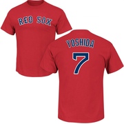 Men's Boston Red Sox Masataka Yoshida ＃7 Roster Name & Number T-Shirt - Scarlet