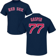 Men's Boston Red Sox Mickey Gasper ＃77 Roster Name & Number T-Shirt - Navy