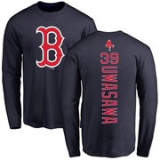 Men's Boston Red Sox Naoyuki Uwasawa ＃39 Backer Long Sleeve T-Shirt - Navy