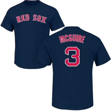 Men's Boston Red Sox Reese McGuire ＃3 Roster Name & Number T-Shirt - Navy