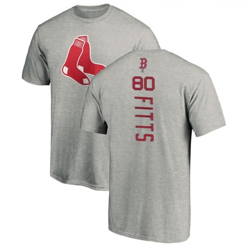 Men's Boston Red Sox Richard Fitts ＃80 Backer T-Shirt Ash