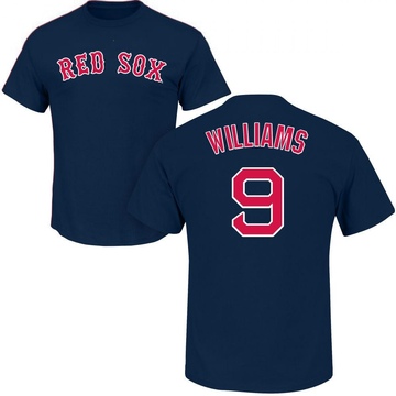 Men's Boston Red Sox Ted Williams ＃9 Roster Name & Number T-Shirt - Navy