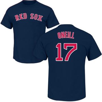 Men's Boston Red Sox Tyler O'Neill ＃17 Roster Name & Number T-Shirt - Navy