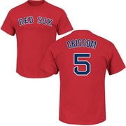 Men's Boston Red Sox Vaughn Grissom ＃5 Roster Name & Number T-Shirt - Scarlet