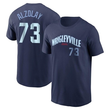 Men's Chicago Cubs Adbert Alzolay ＃73 City Connect Name & Number T-Shirt - Navy