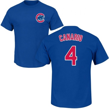 Men's Chicago Cubs Alexander Canario ＃4 Roster Name & Number T-Shirt - Royal