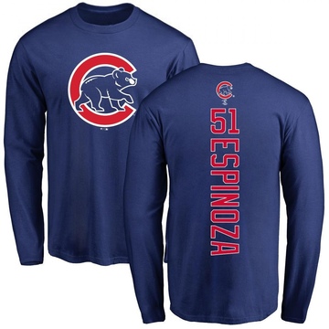 Men's Chicago Cubs Anderson Espinoza ＃51 Backer Long Sleeve T-Shirt - Royal