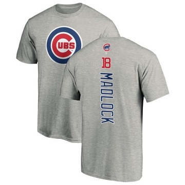 Men's Chicago Cubs Bill Madlock ＃18 Backer T-Shirt Ash