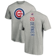 Men's Chicago Cubs Bob Dernier ＃20 Backer T-Shirt Ash