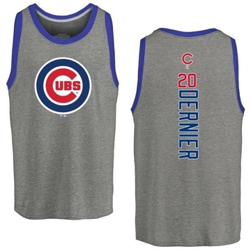 Men's Chicago Cubs Bob Dernier ＃20 Backer Tank Top Ash