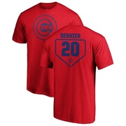 Men's Chicago Cubs Bob Dernier ＃20 RBI T-Shirt - Red