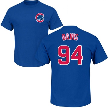 Men's Chicago Cubs Brennen Davis ＃94 Roster Name & Number T-Shirt - Royal