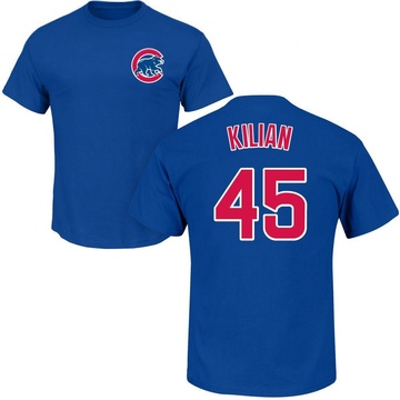 Men's Chicago Cubs Caleb Kilian ＃45 Roster Name & Number T-Shirt - Royal