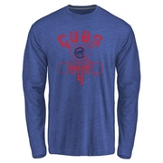 Men's Chicago Cubs Caleb Knight ＃4 Base Runner Long Sleeve T-Shirt - Royal