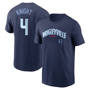 Men's Chicago Cubs Caleb Knight ＃4 City Connect Name & Number T-Shirt - Navy