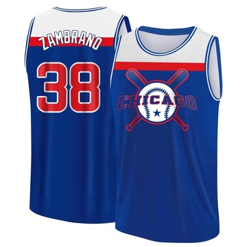 Men's Chicago Cubs Carlos Zambrano ＃38 Legend Baseball Tank Top - Royal/White