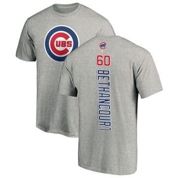 Men's Chicago Cubs Christian Bethancourt ＃60 Backer T-Shirt Ash