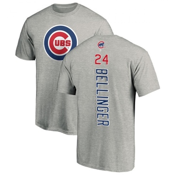 Men's Chicago Cubs Cody Bellinger ＃24 Backer T-Shirt Ash