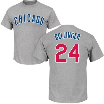 Men's Chicago Cubs Cody Bellinger ＃24 Roster Name & Number T-Shirt - Gray