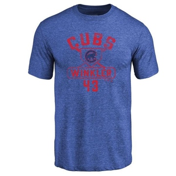 Men's Chicago Cubs Dan Winkler ＃43 Base Runner T-Shirt - Royal