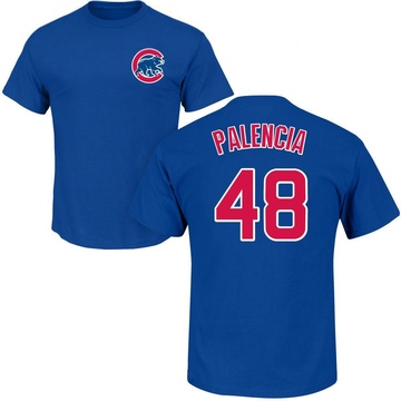 Men's Chicago Cubs Daniel Palencia ＃48 Roster Name & Number T-Shirt - Royal