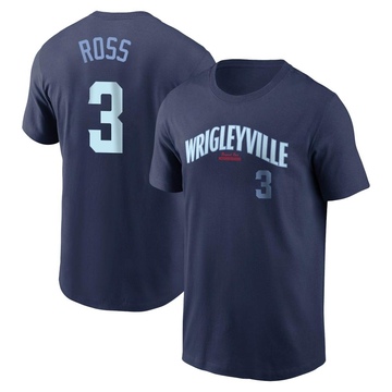 Men's Chicago Cubs David Ross ＃3 City Connect Name & Number T-Shirt - Navy