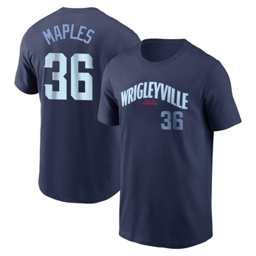 Men's Chicago Cubs Dillon Maples ＃36 City Connect Name & Number T-Shirt - Navy