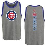 Men's Chicago Cubs Enoli Paredes ＃59 Backer Tank Top Ash