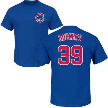 Men's Chicago Cubs Ethan Roberts ＃39 Roster Name & Number T-Shirt - Royal