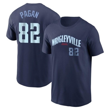 Men's Chicago Cubs Ezequiel Pagan ＃82 City Connect Name & Number T-Shirt - Navy