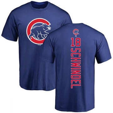 Men's Chicago Cubs Frank Schwindel ＃18 Backer T-Shirt - Royal