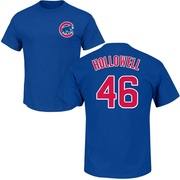 Men's Chicago Cubs Gavin Hollowell ＃46 Roster Name & Number T-Shirt - Royal