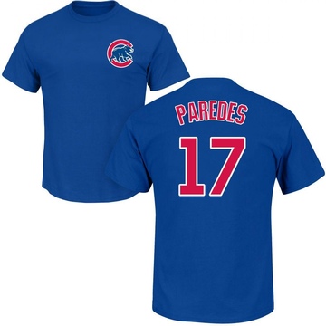 Men's Chicago Cubs Isaac Paredes ＃17 Roster Name & Number T-Shirt - Royal