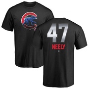 Men's Chicago Cubs Jack Neely ＃47 Midnight Mascot T-Shirt - Black